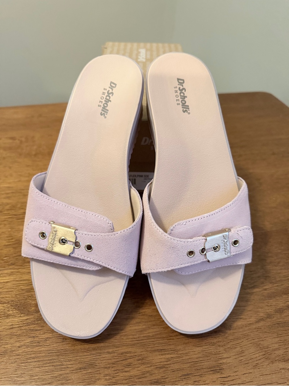Dr. Scholl's Pale Lavender Slide Mules with Buckle